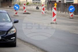 Бургас - улица - ремонт