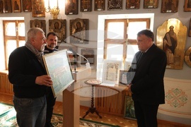 Ukraine - Odessa Theological Seminary Dobri Chintulov - Plaque - Opening