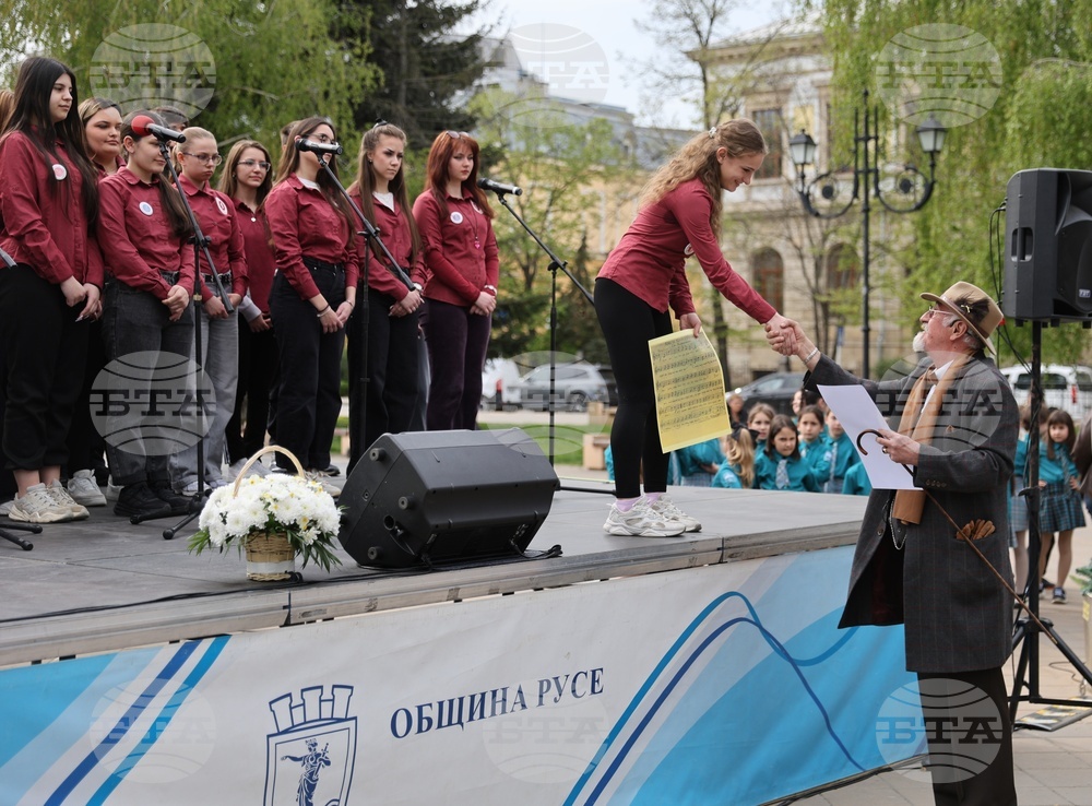 Русе - възстановка по повод на 134 години от написването на българския всеучилищен химн от Стоян Михайловски