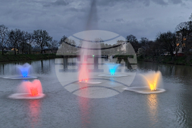 Ямбол - светещи фонтани - река Тунджа