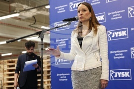 Божурище - Дистрибуционен център на „Юск" (JYSK) - първа копка - Ирина Щонова