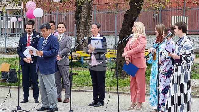 Japanese Ambassador Attends Hanami Celebration at St. Kliment Ohridski Secondary School in Plovdiv