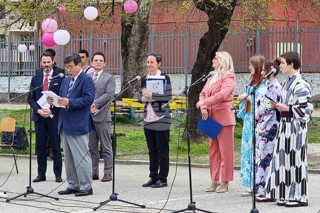 Japanese Ambassador Attends Hanami Celebration at St. Kliment Ohridski Secondary School in Plovdiv