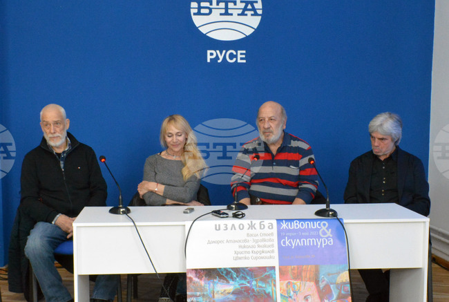 Национален пресклуб на БТА Русе - изложба „Живопис и скулптура" - пресконференция 