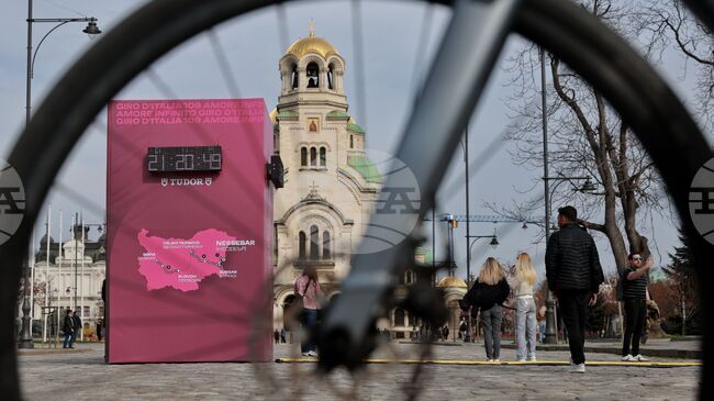 Countdown Clock in Sofia Marks Time to Start of Giro d’Italia in Bulgaria