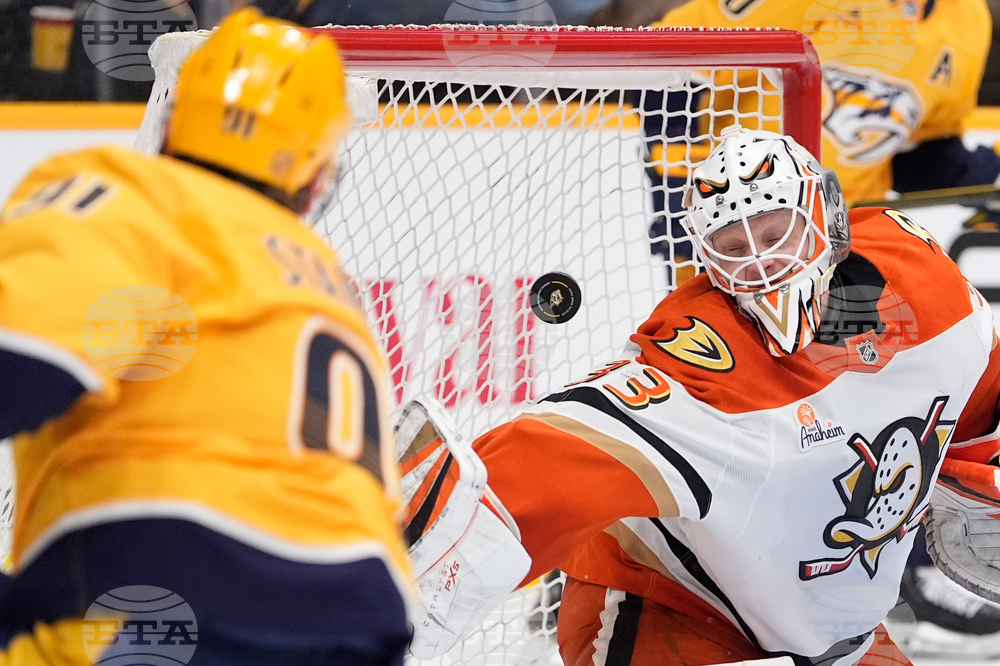 APTOPIX Ducks Predators Hockey