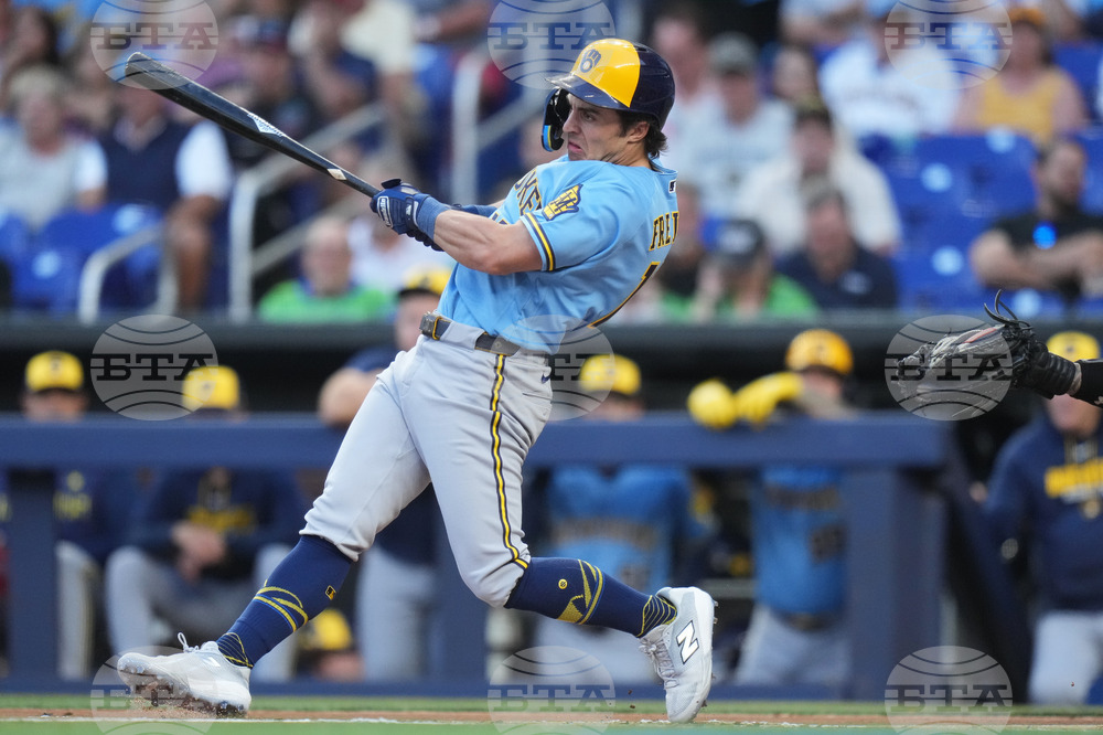 Brewers Marlins Baseball