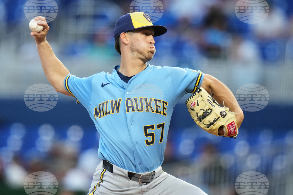 Brewers Marlins Baseball