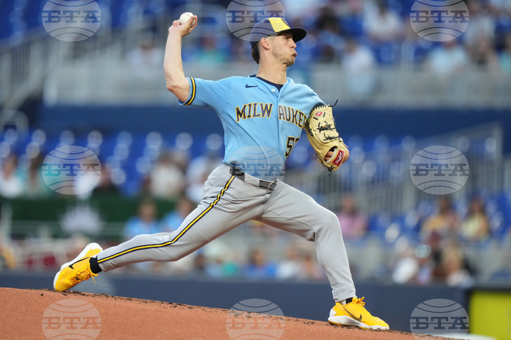 Brewers Marlins Baseball