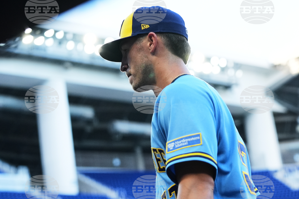 Brewers Marlins Baseball