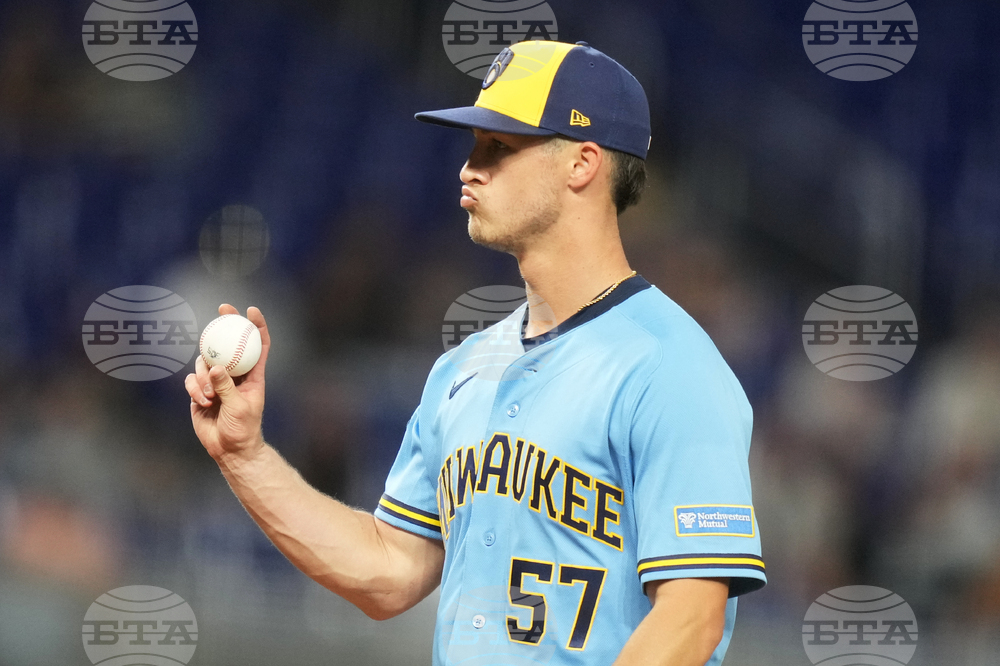 Brewers Marlins Baseball