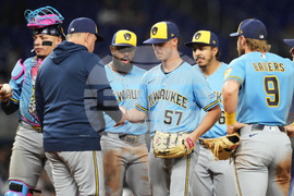 Brewers Marlins Baseball