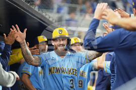 Brewers Marlins Baseball