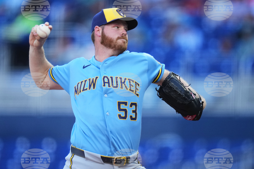 Brewers Marlins Baseball