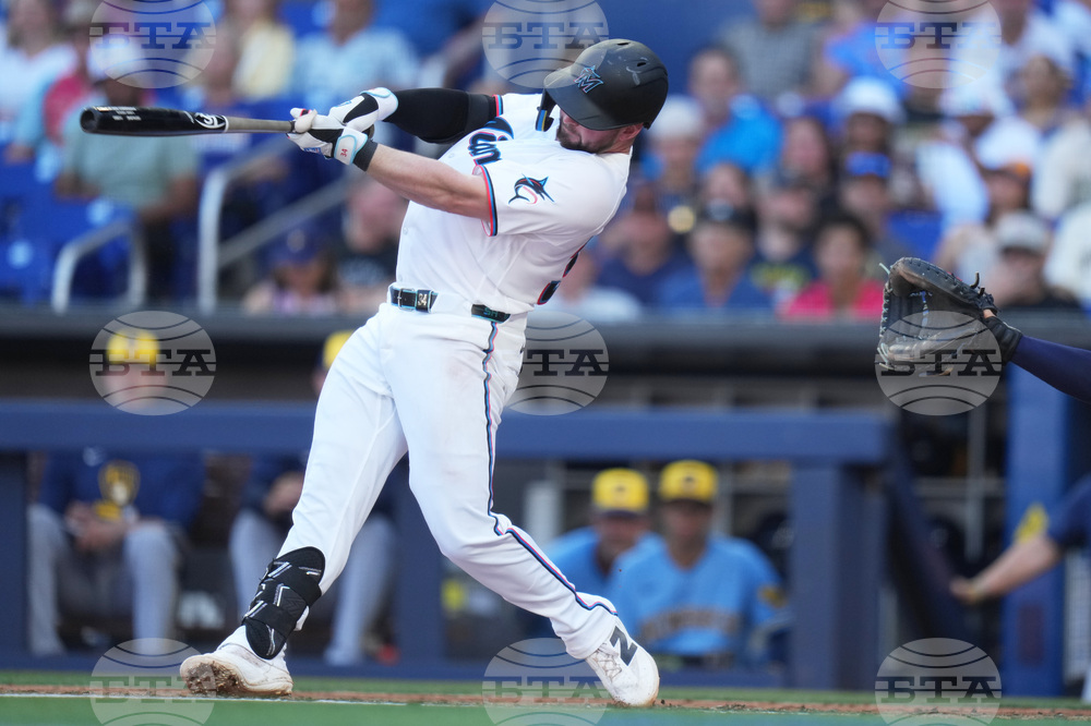 Brewers Marlins Baseball
