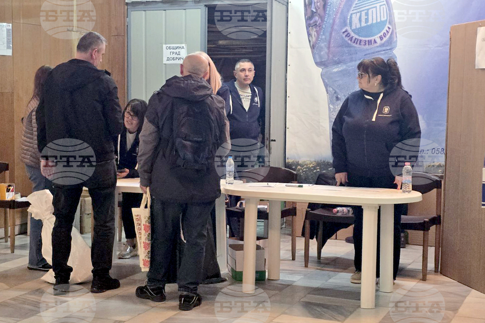 При 87,27 % обработени протоколи в РИК - Добрич "Прогресина България" получава 50,43 % от гласовете, втори са ГЕРБ-СДС с 11,18 %