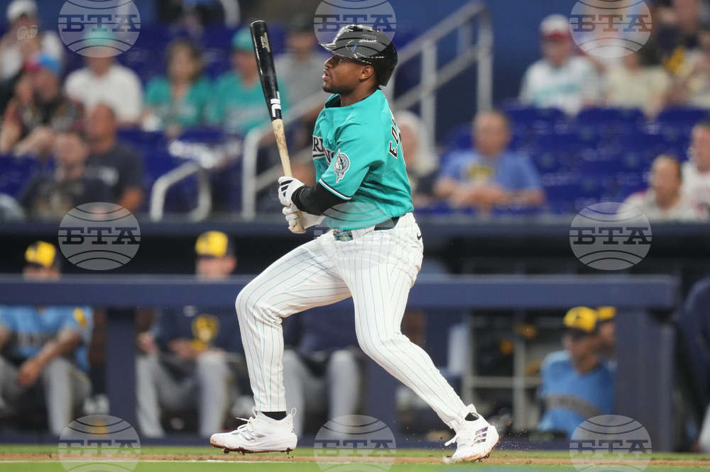 Brewers Marlins Baseball