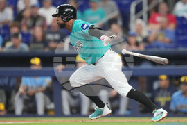 Brewers Marlins Baseball