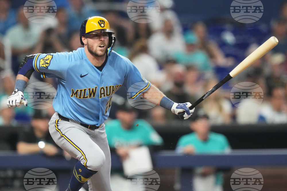 Brewers Marlins Baseball