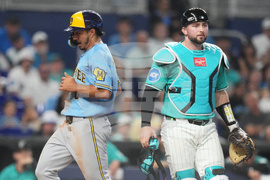 Brewers Marlins Baseball
