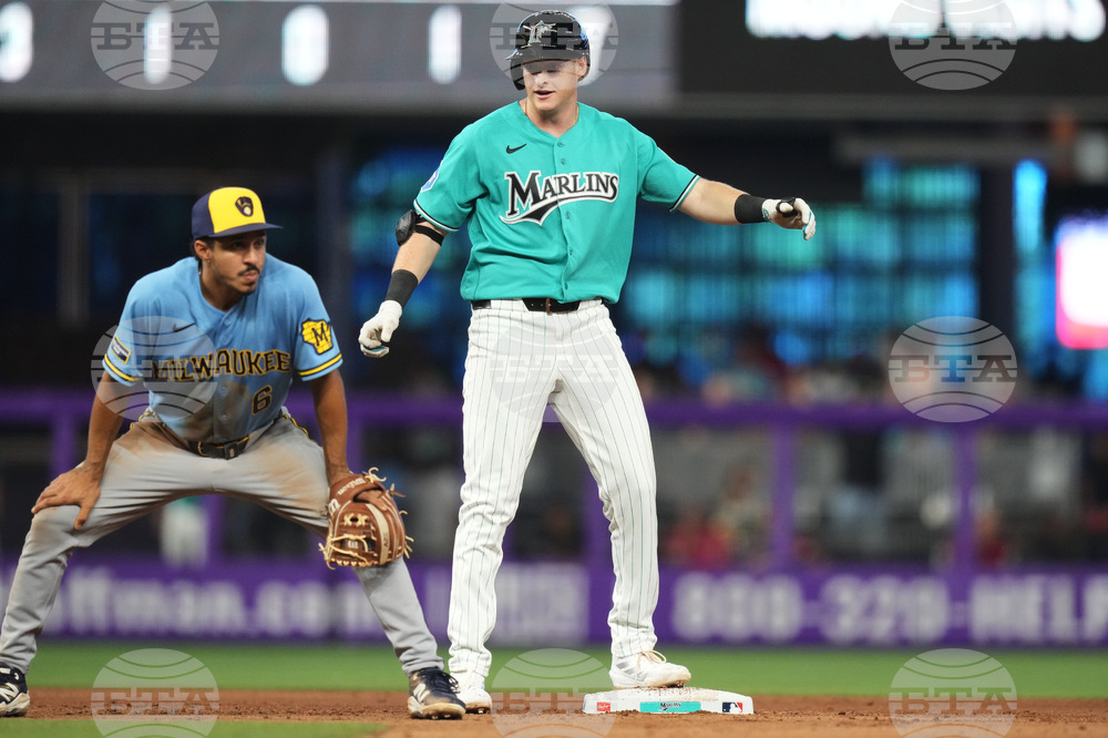 Brewers Marlins Baseball