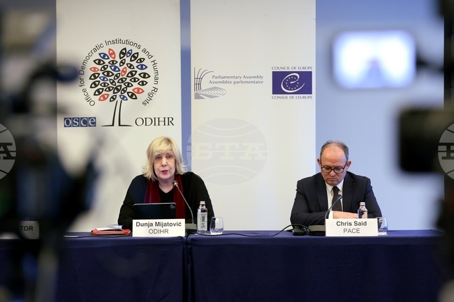 Международни наблюдатели - парламентарни избори - пресконференция