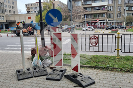 Търговище - нов светофар - изграждане