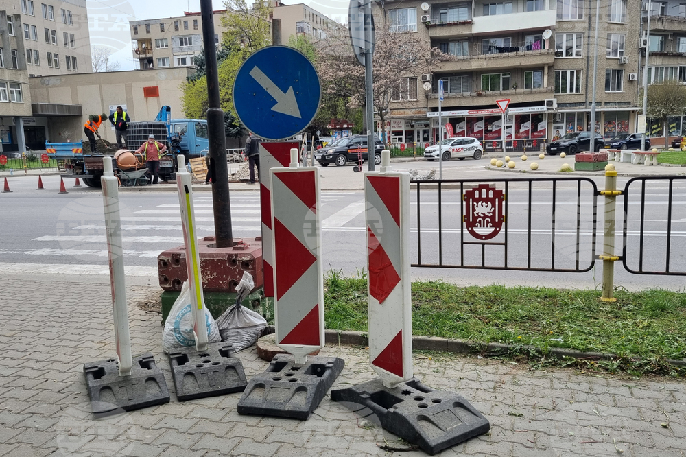 Търговище - нов светофар - изграждане