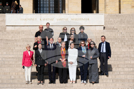 Турция - Анкара - българска делегация - Мавзолей на Ататюрк - почит