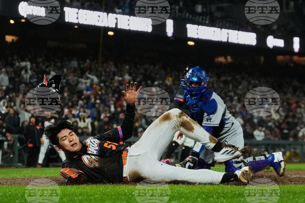 APTOPIX Dodgers Giants Baseball