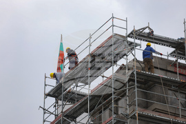 Княжеска градина  - скеле - демонтиране