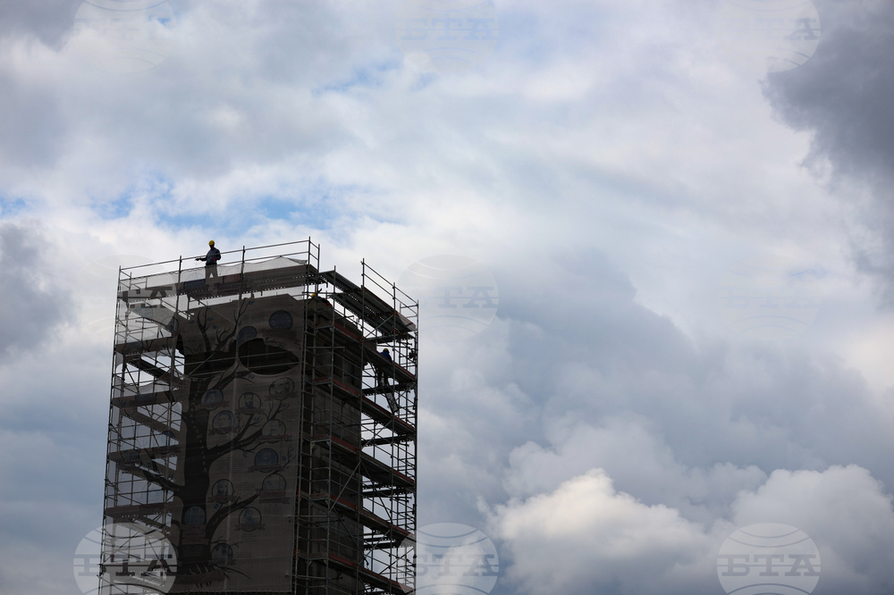 Княжеска градина  - скеле - демонтиране