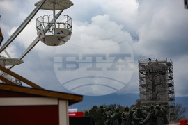 Княжеска градина  - скеле - демонтиране