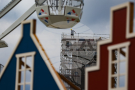 Княжеска градина  - скеле - демонтиране