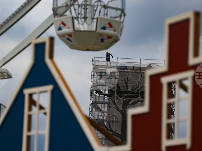 Княжеска градина - скеле - демонтиране