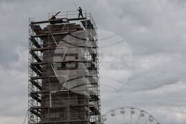 Княжеска градина - скеле - демонтиране