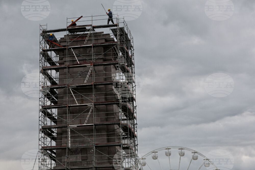 Княжеска градина - скеле - демонтиране