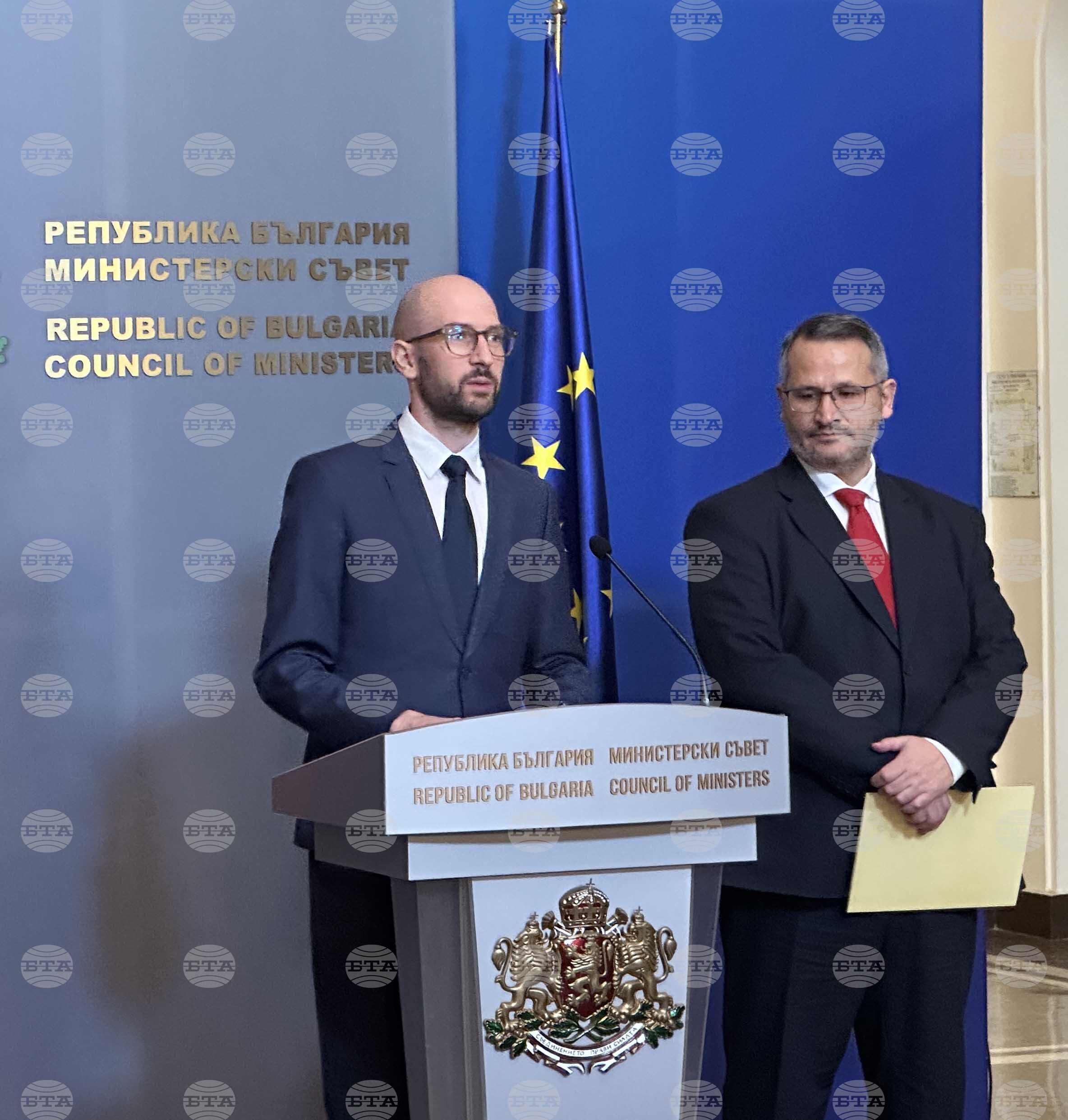 Министерски съвет - Георги Клисурски - Иван Христанов - брифинг