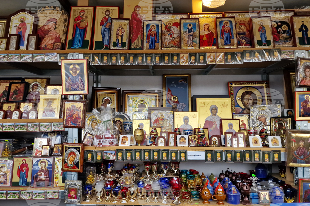 Румъния - Драганещ-Влашка - поклонение пред Честната глава на Свети Георги Победоносец