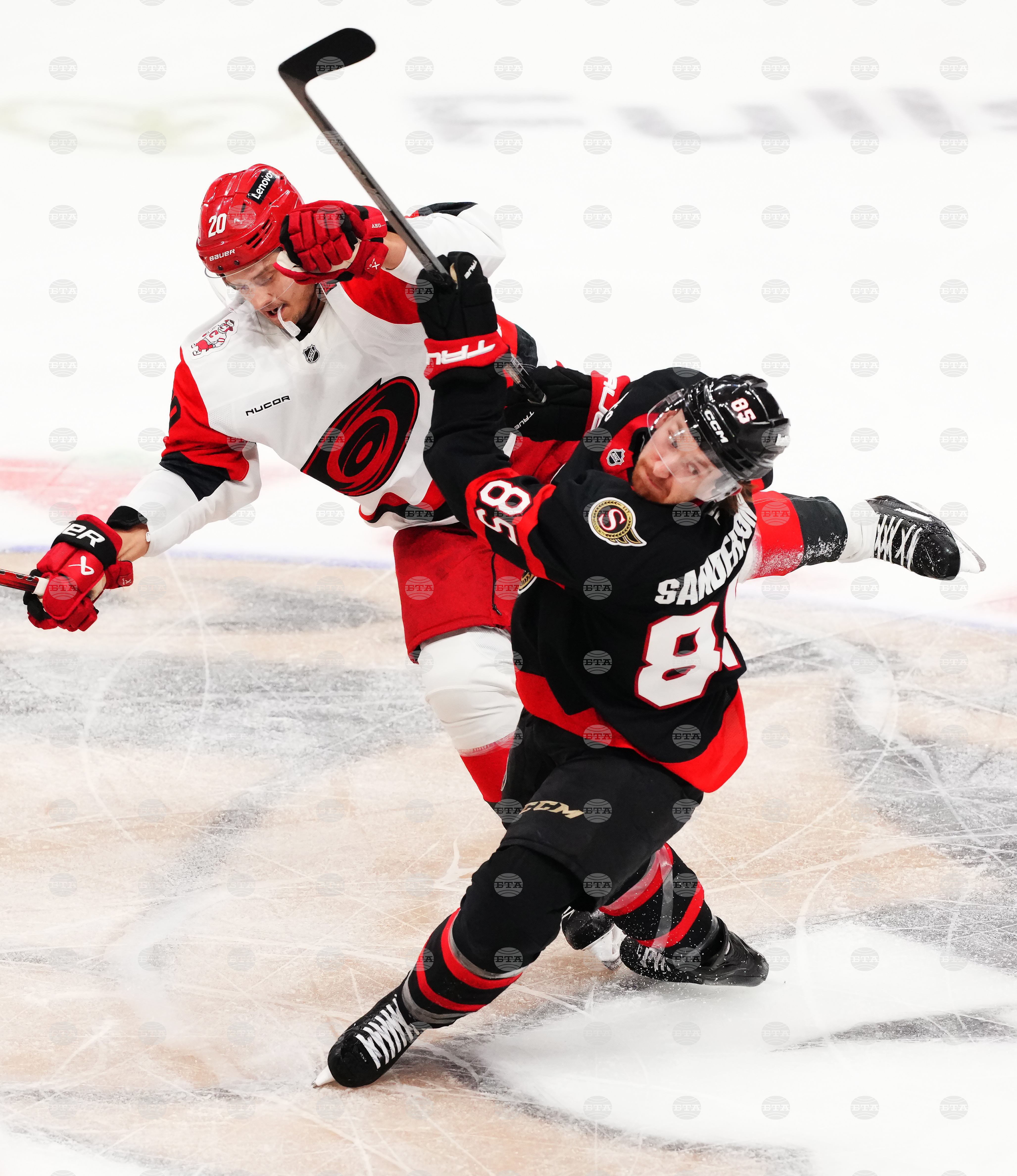 APTOPIX Hurricanes Senators Hockey