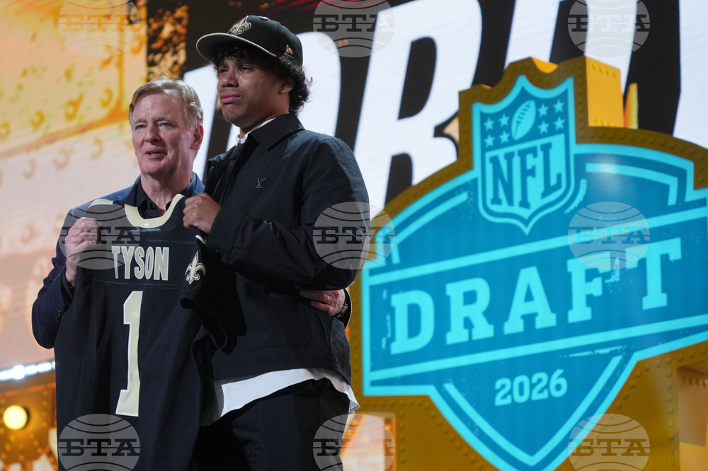 APTOPIX NFL Draft Football