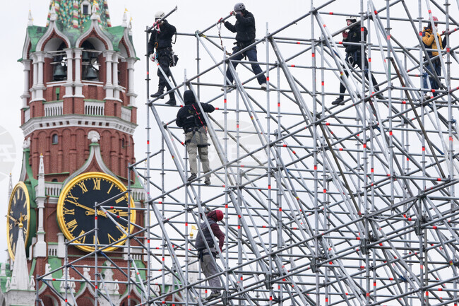 APTOPIX Russia Victory Day Preparations