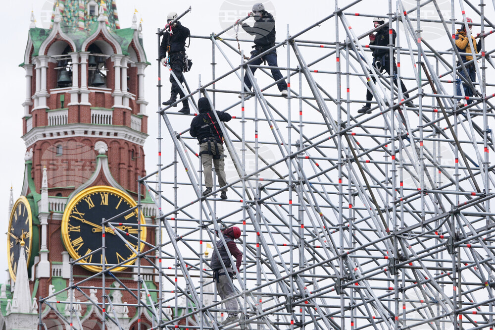 APTOPIX Russia Victory Day Preparations