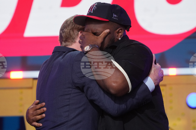 APTOPIX NFL Draft Football