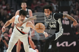 Spurs Trail Blazers Basketball