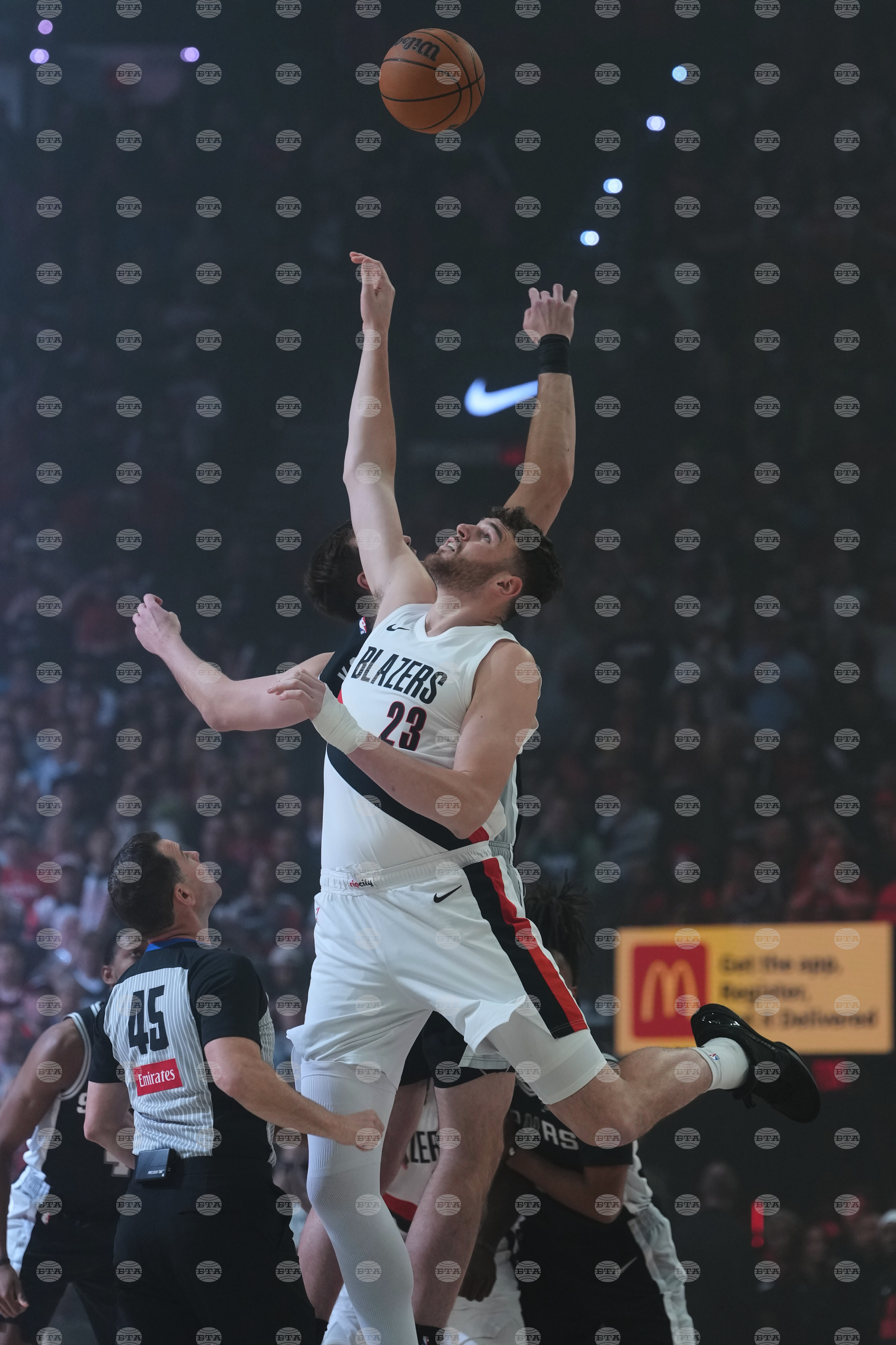 Spurs Trail Blazers Basketball