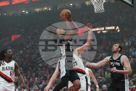 Spurs Trail Blazers Basketball