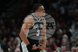 Spurs Trail Blazers Basketball