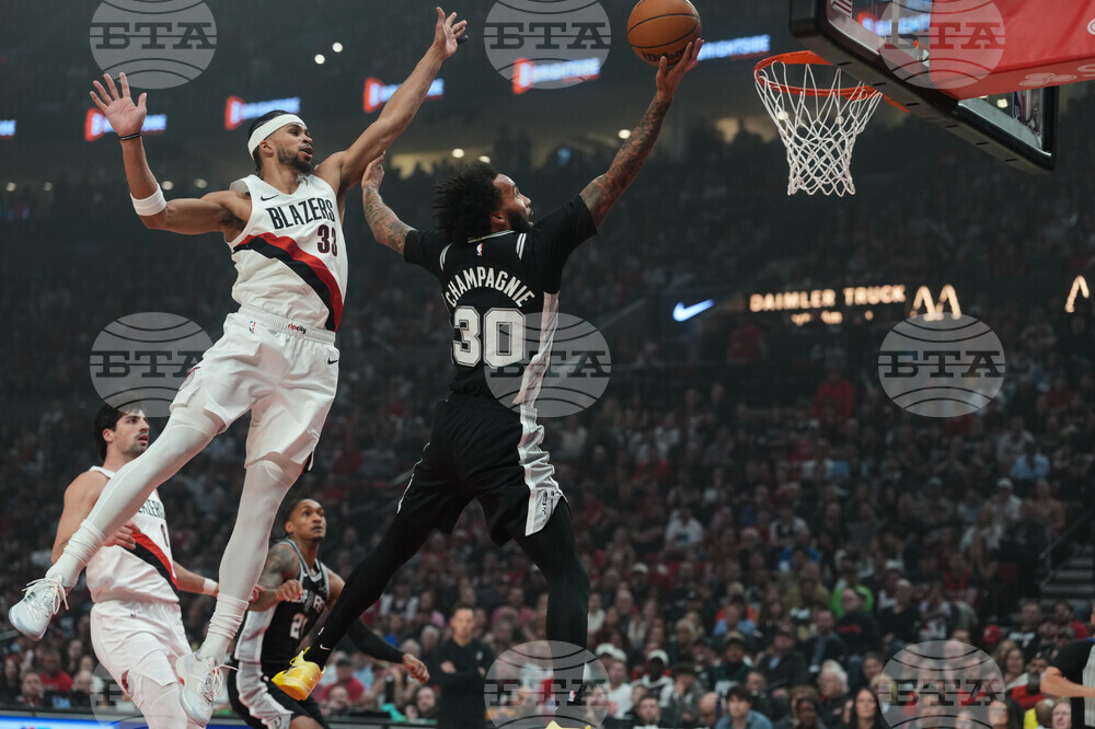Spurs Trail Blazers Basketball