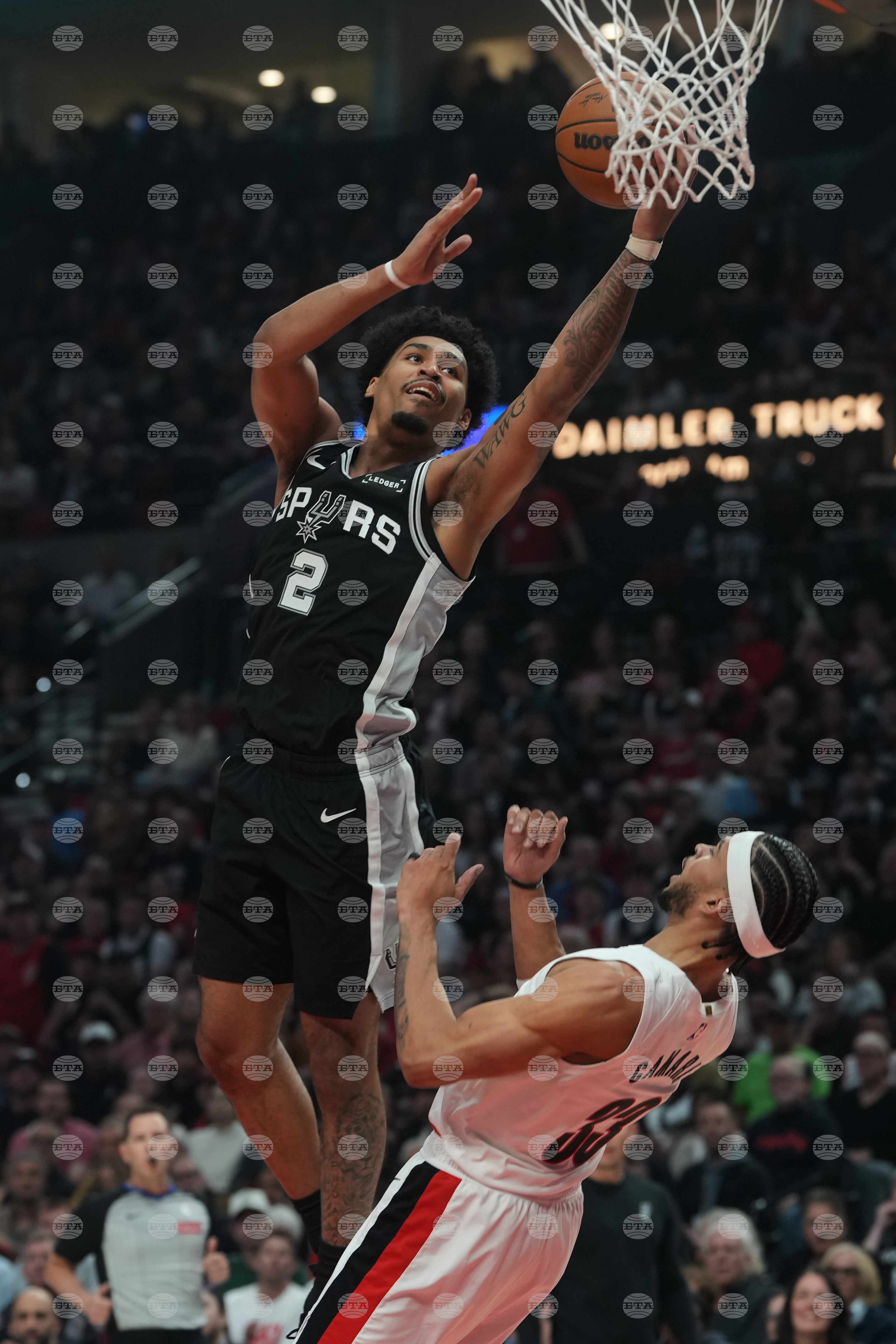 Spurs Trail Blazers Basketball